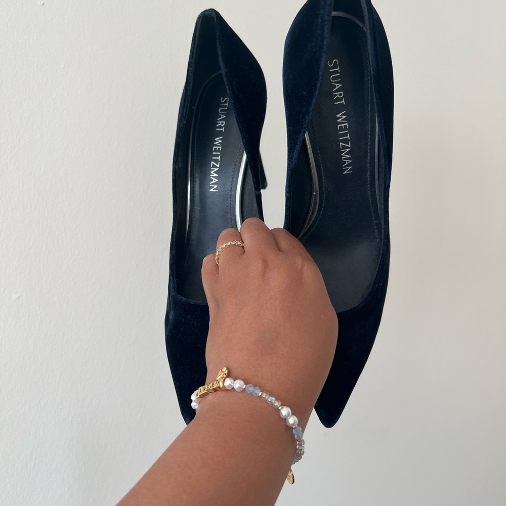 Stuart Weitzman Midnight Velvet Pumps